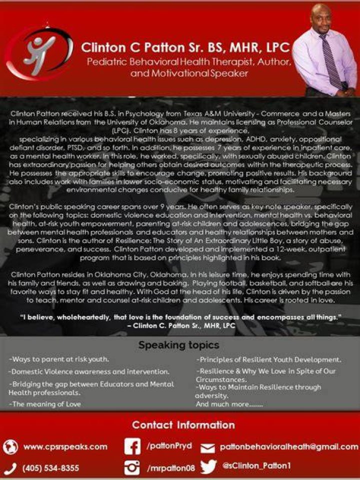 Clinton Patton Sr. Motivational Speaker/ Relationships Coach YouTube