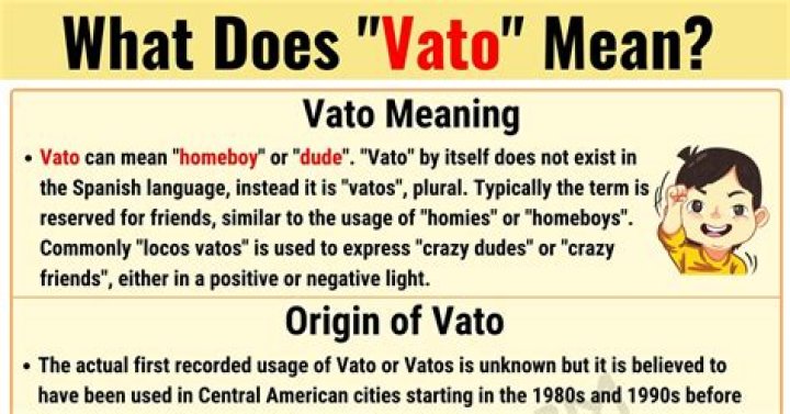 Vato Meaning What Does the Popular Term 'Vato' Mean? &bull; 7ESL